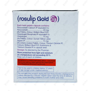 Rosulip Gold 20mg Capsule 10's