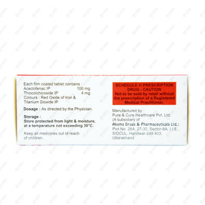 Thioflex 4mg Tablet 10 Tablets
