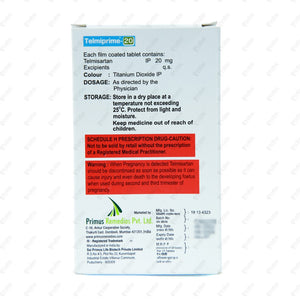 Telmiprime 20mg Tablet 15's