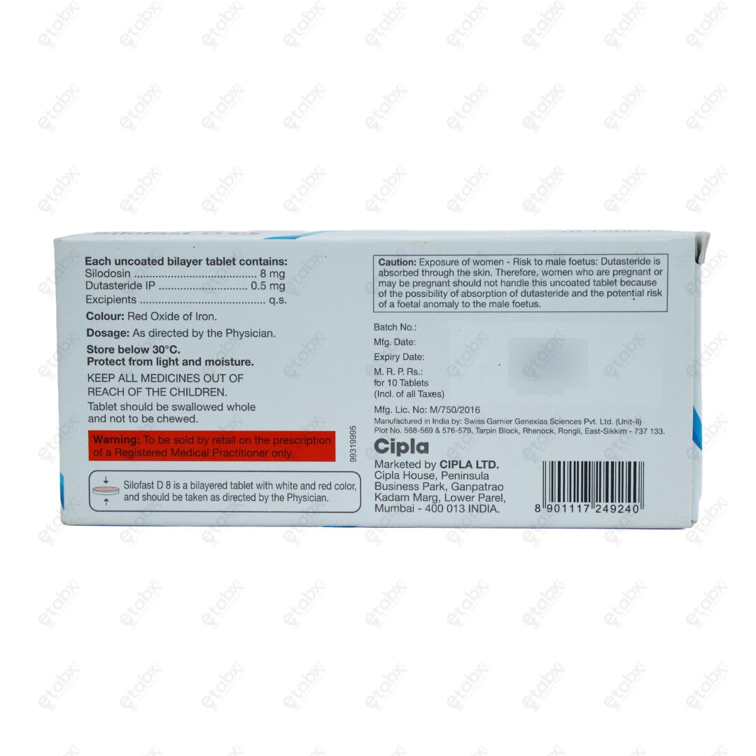 Silofast D 8mg Tablet 10's