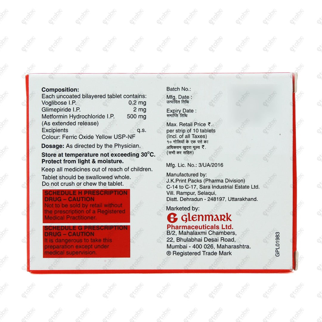 Glimulin MV 2 Tablet 10's