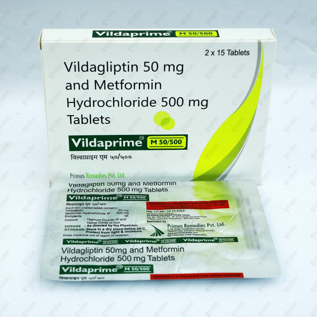 VILDAPRIME M 50/500mg Tablets (15's)
