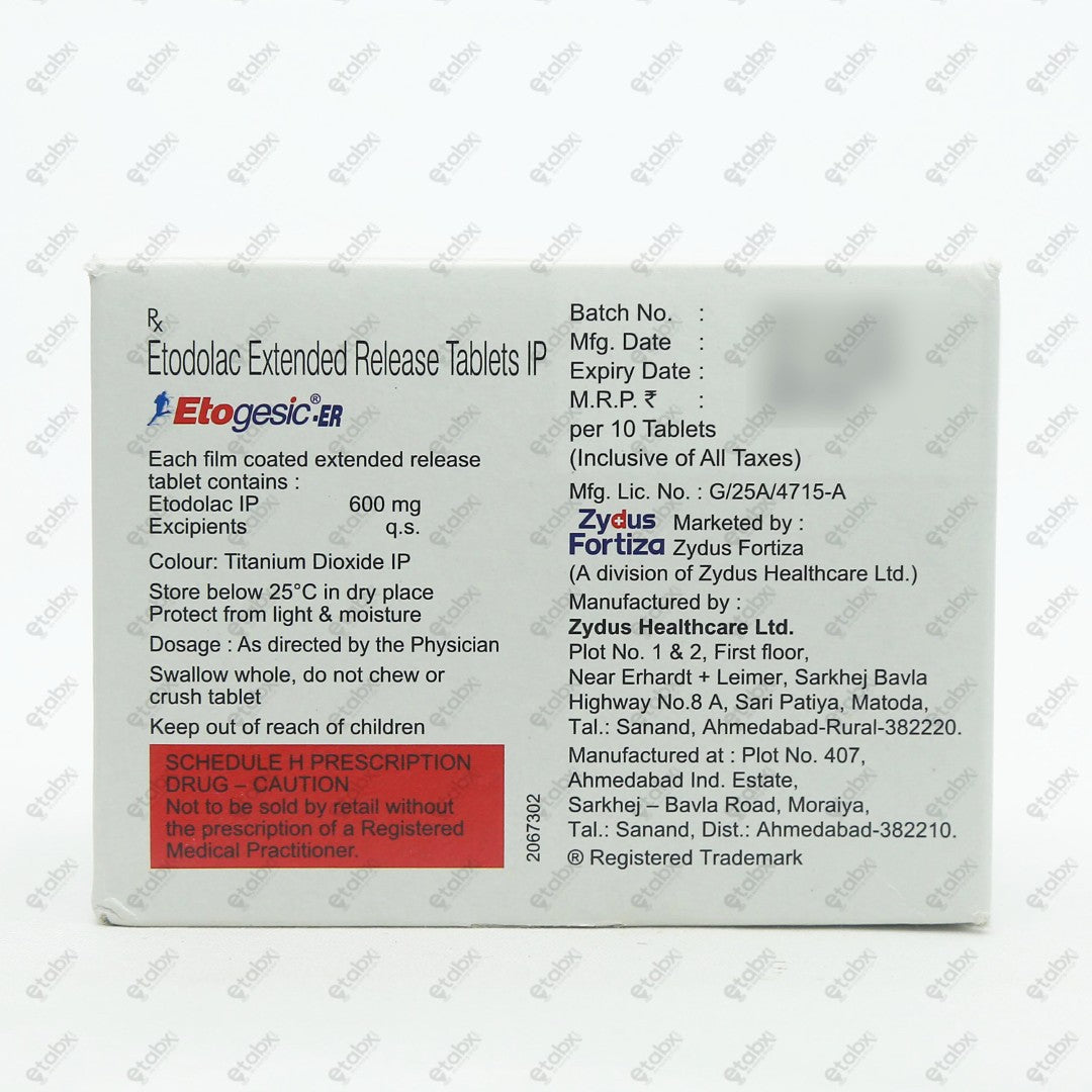 ETOGESIC ER Tablets 10'S