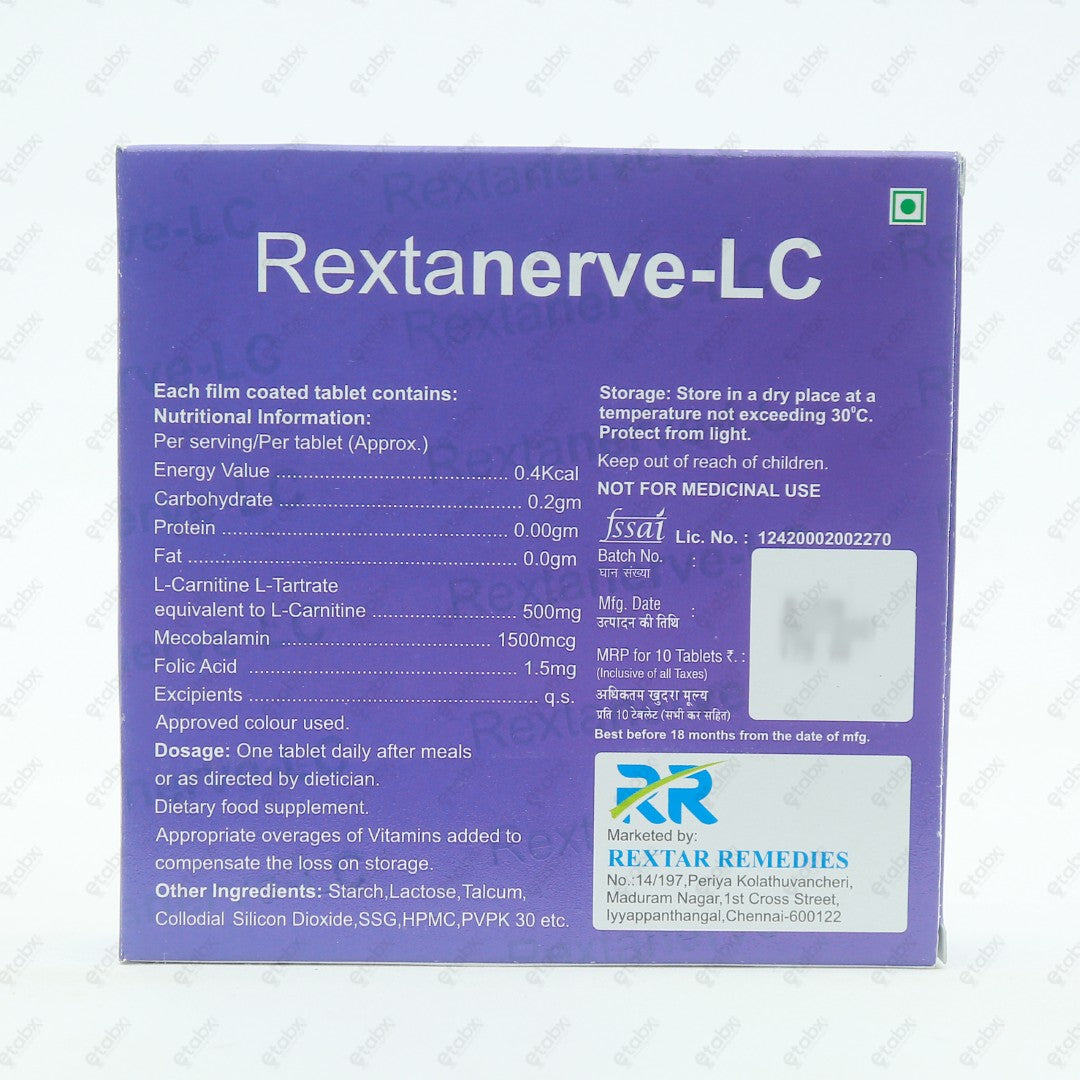 REXTANERVE LC Tablet Neuro Support (10's)