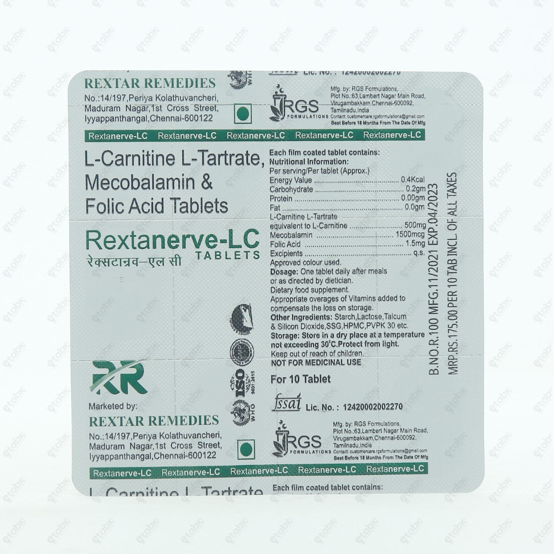 REXTANERVE LC Tablet Neuro Support (10's)