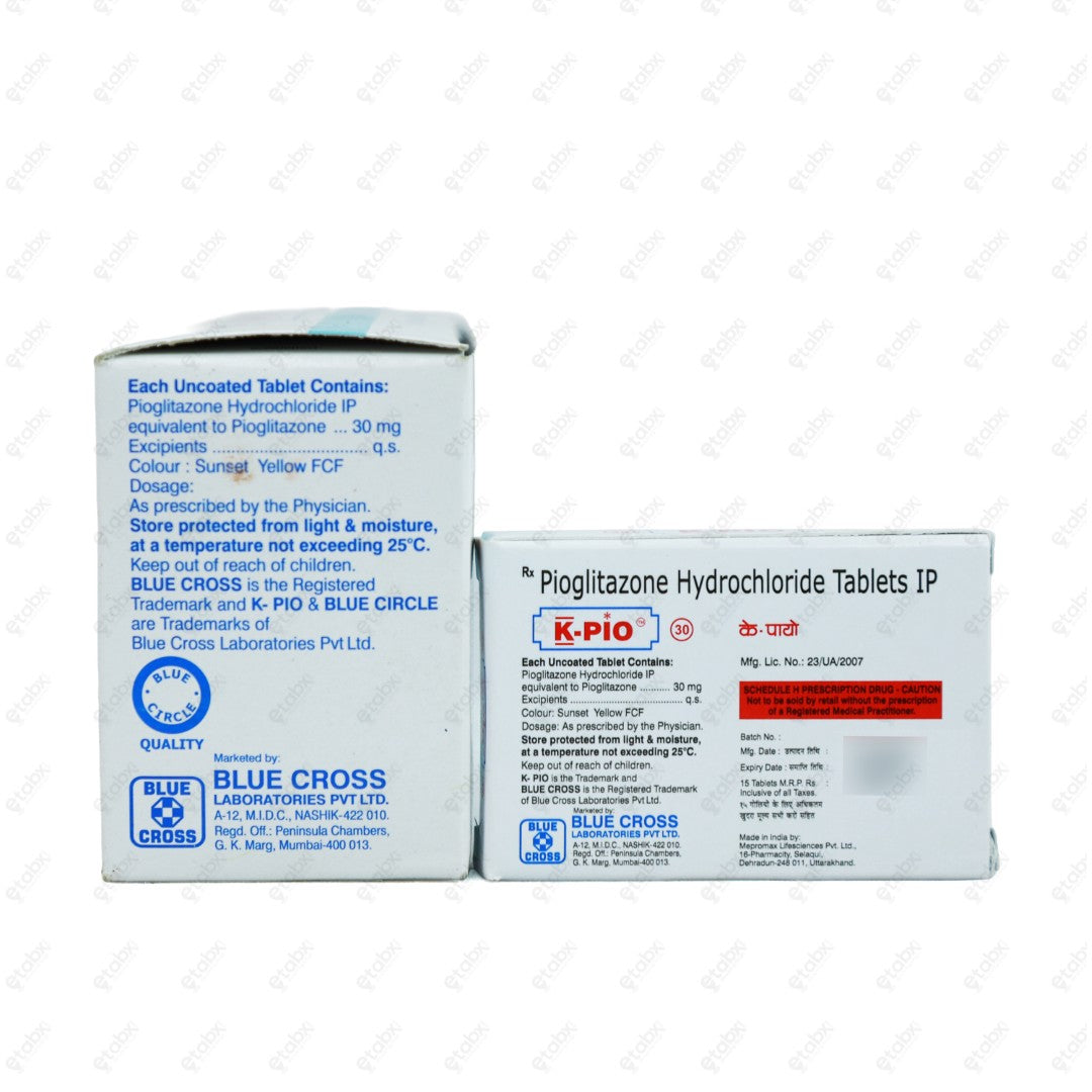 K Pio 30mg Tablets 15's
