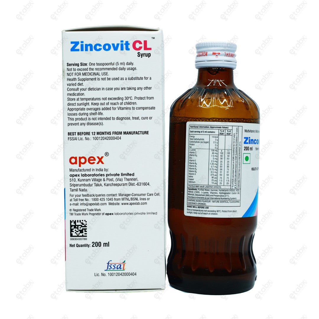 Zincovit CL Syrup 200ml