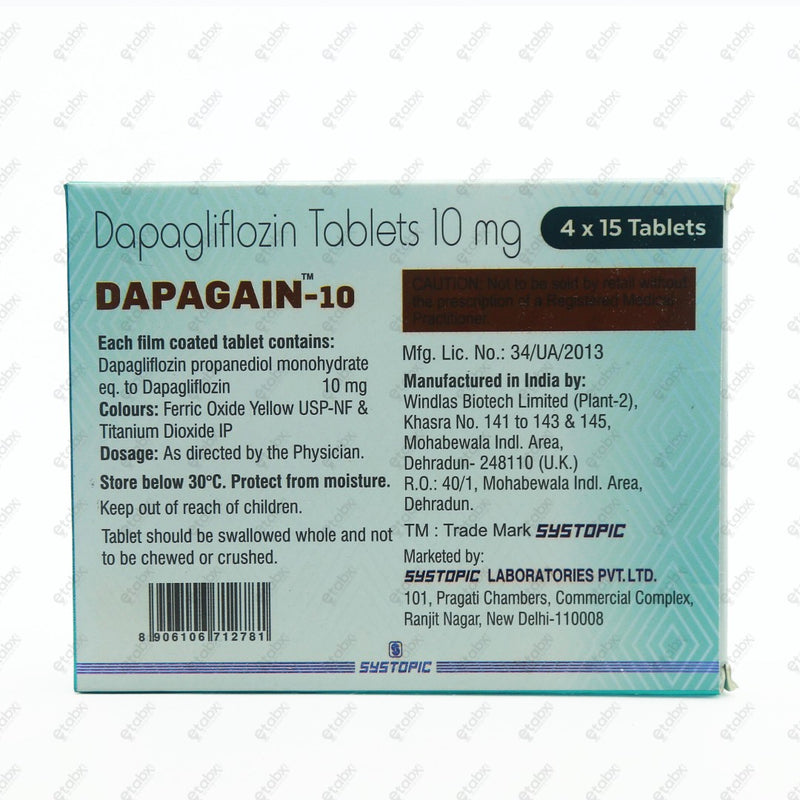 DAPAGAIN 10mg Tablet 15's