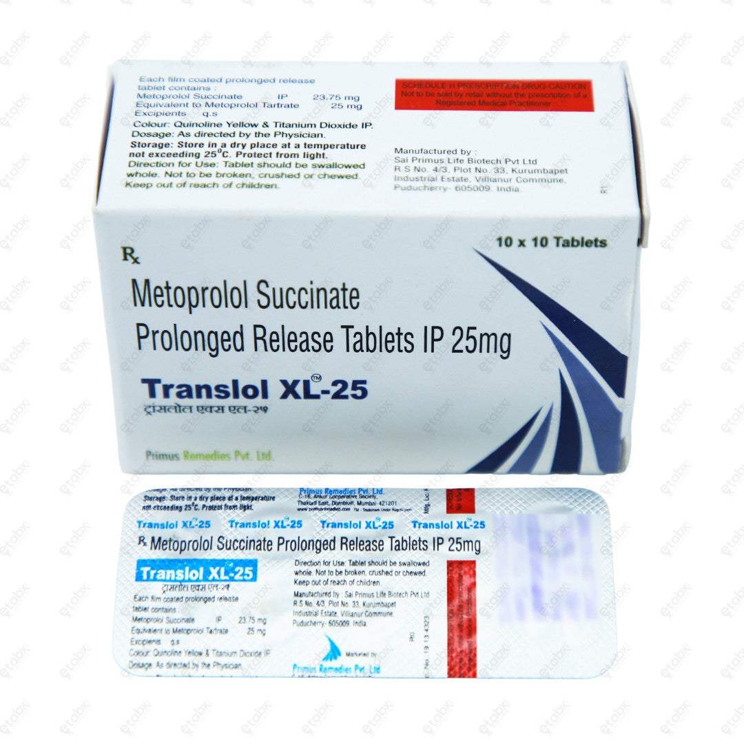 TRANSLOL XL 25mg Tablets (10's)