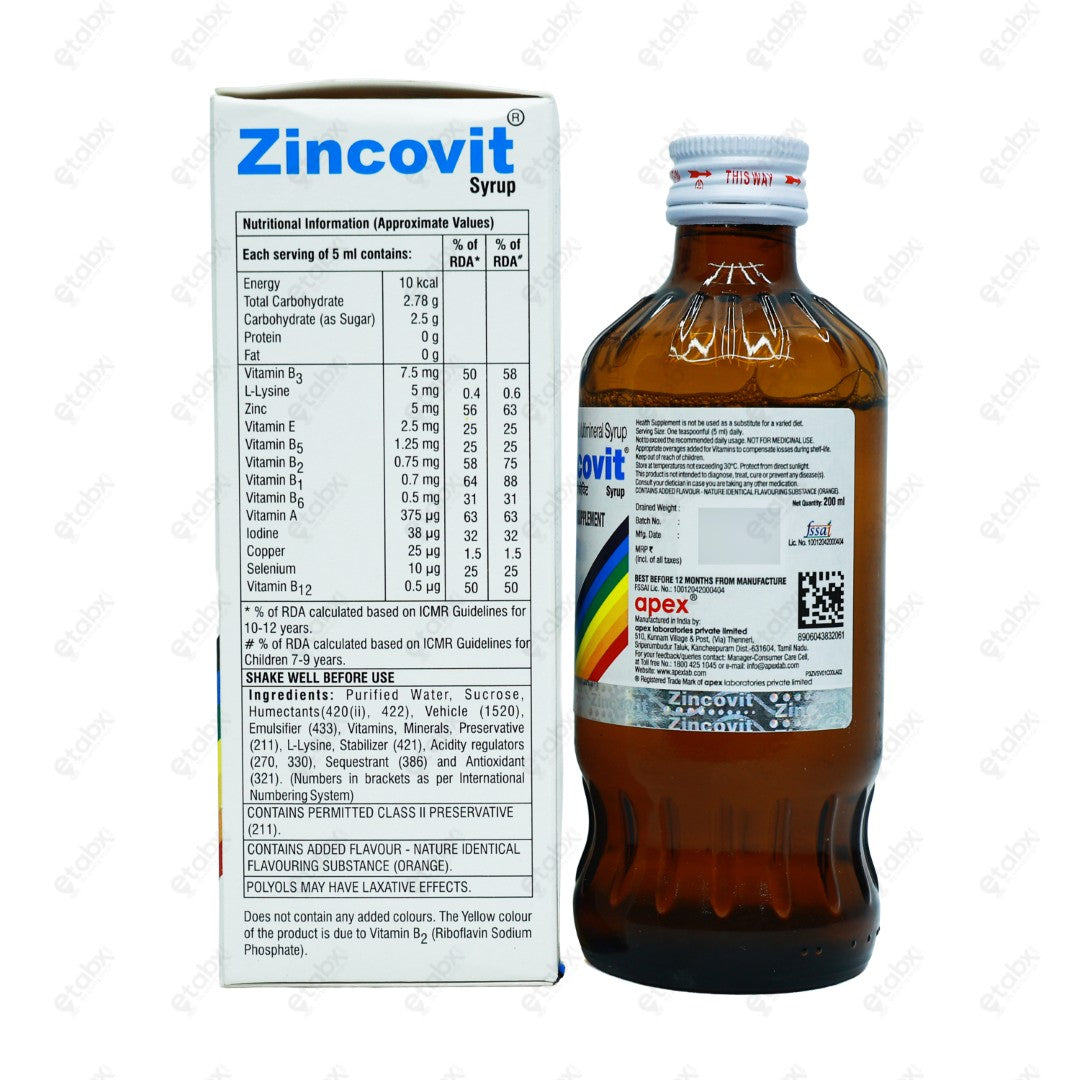 Zincovit Syrup 200ml