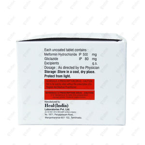 Hilmet GC 80/500mg Tablet 10's