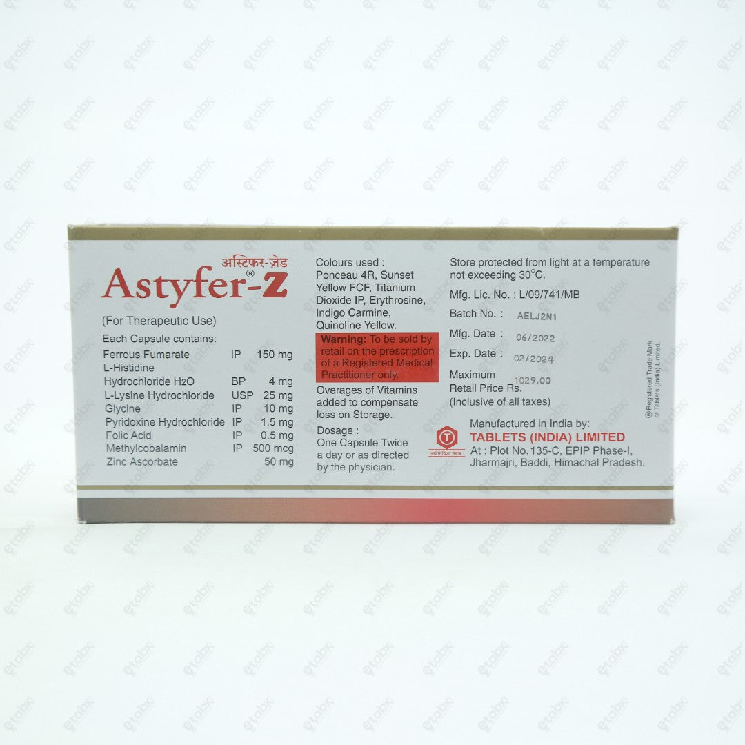 Astyfer Z Caps 30's