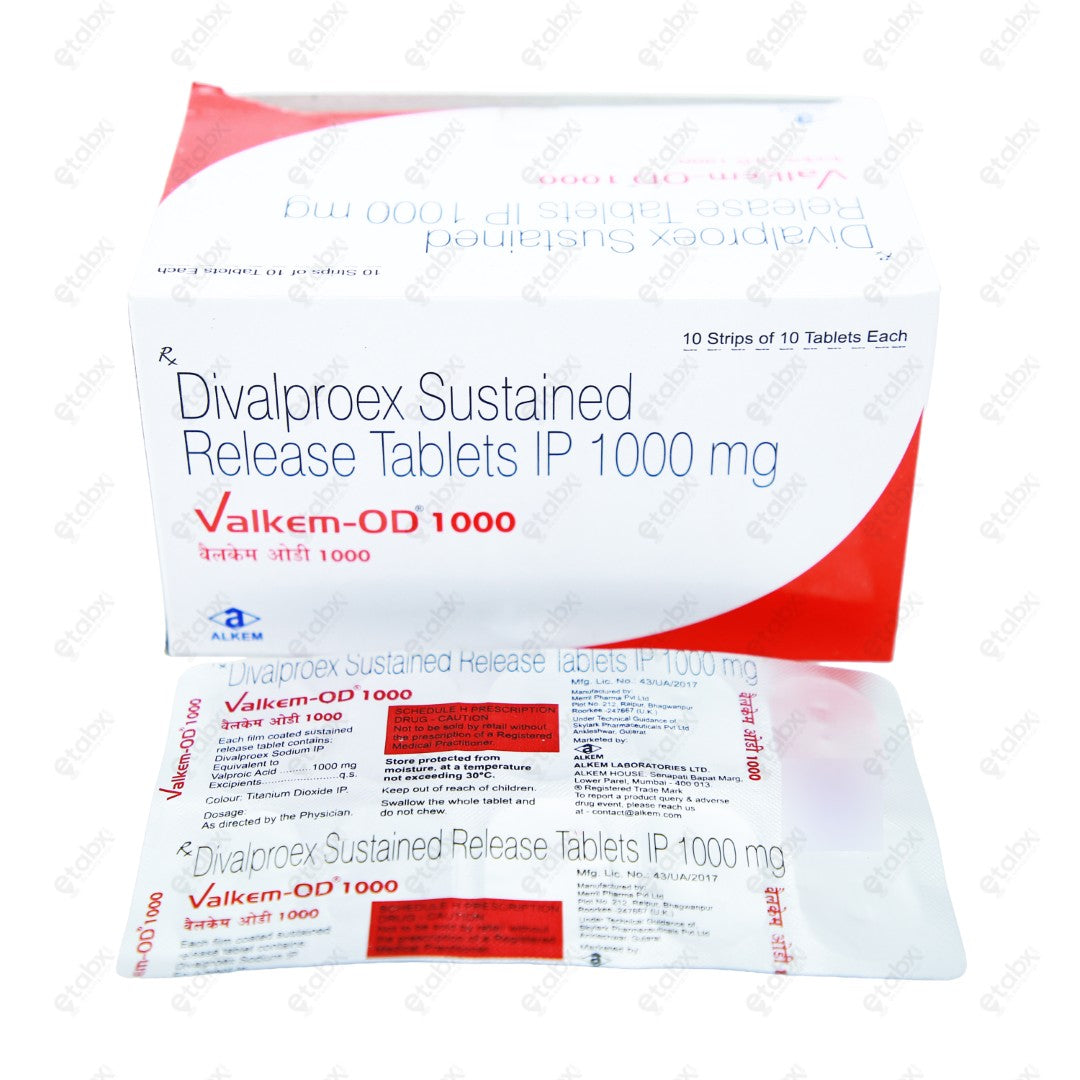 Valkem OD 1000mg Tablet 10's
