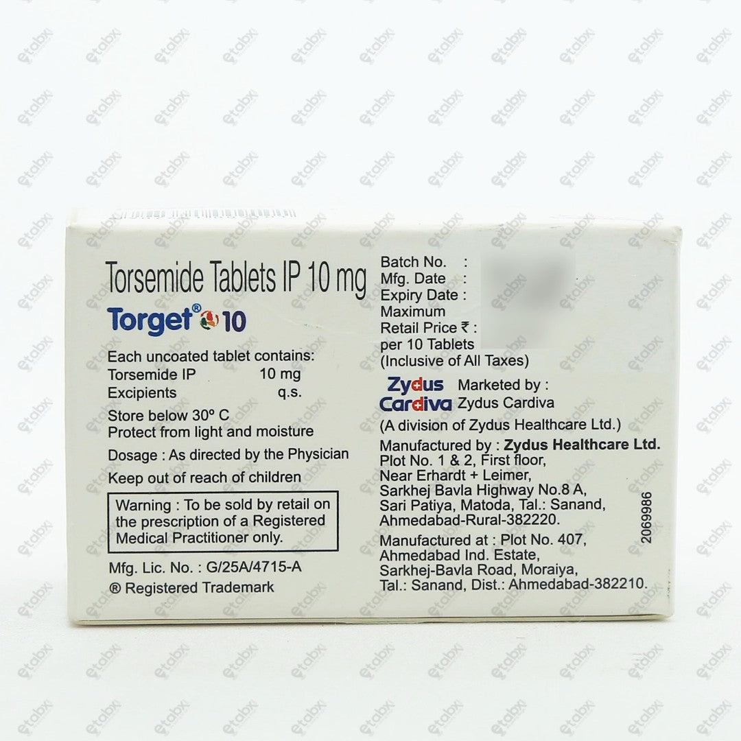 Torget 10mg Tablets 10's