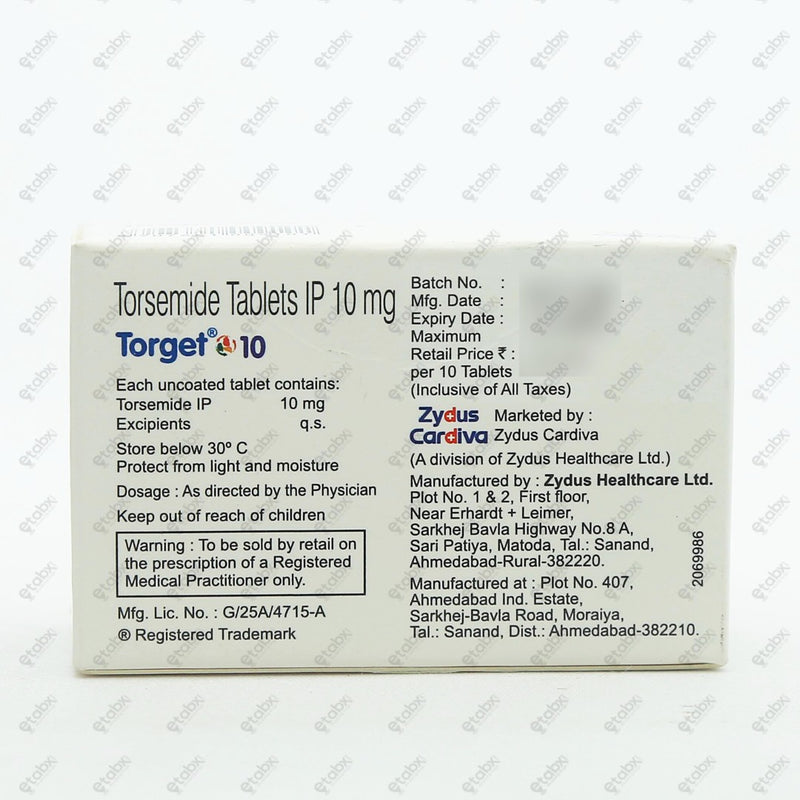 Torget 10mg Tablets 10's