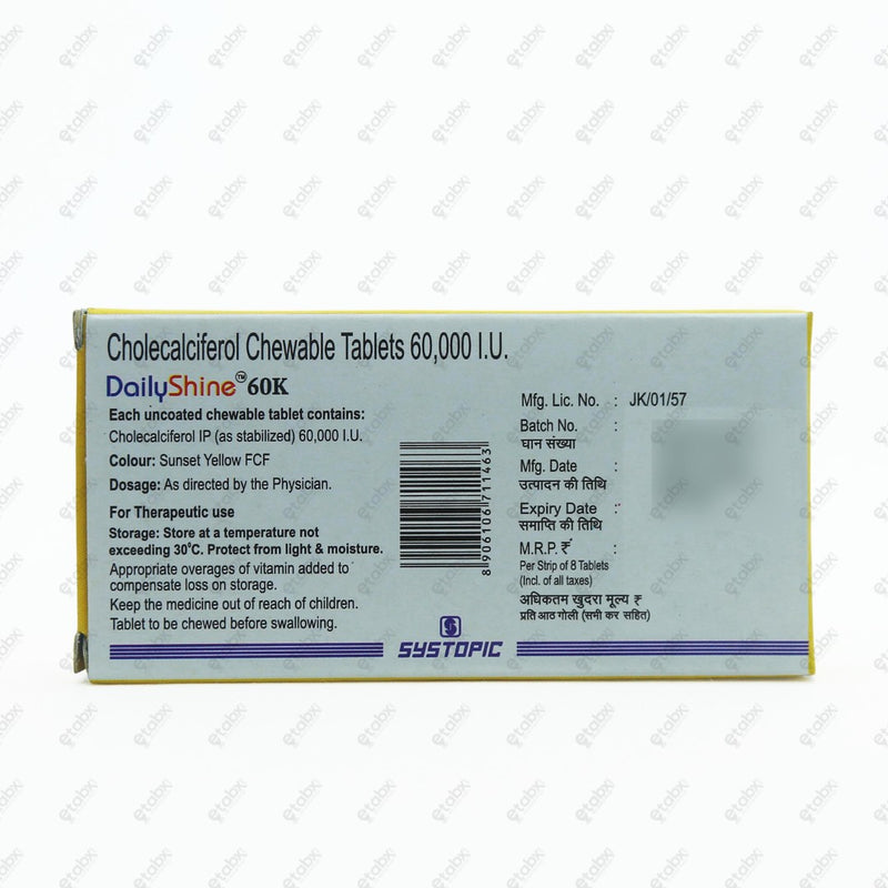 Dailyshine 60K Tablet 8's