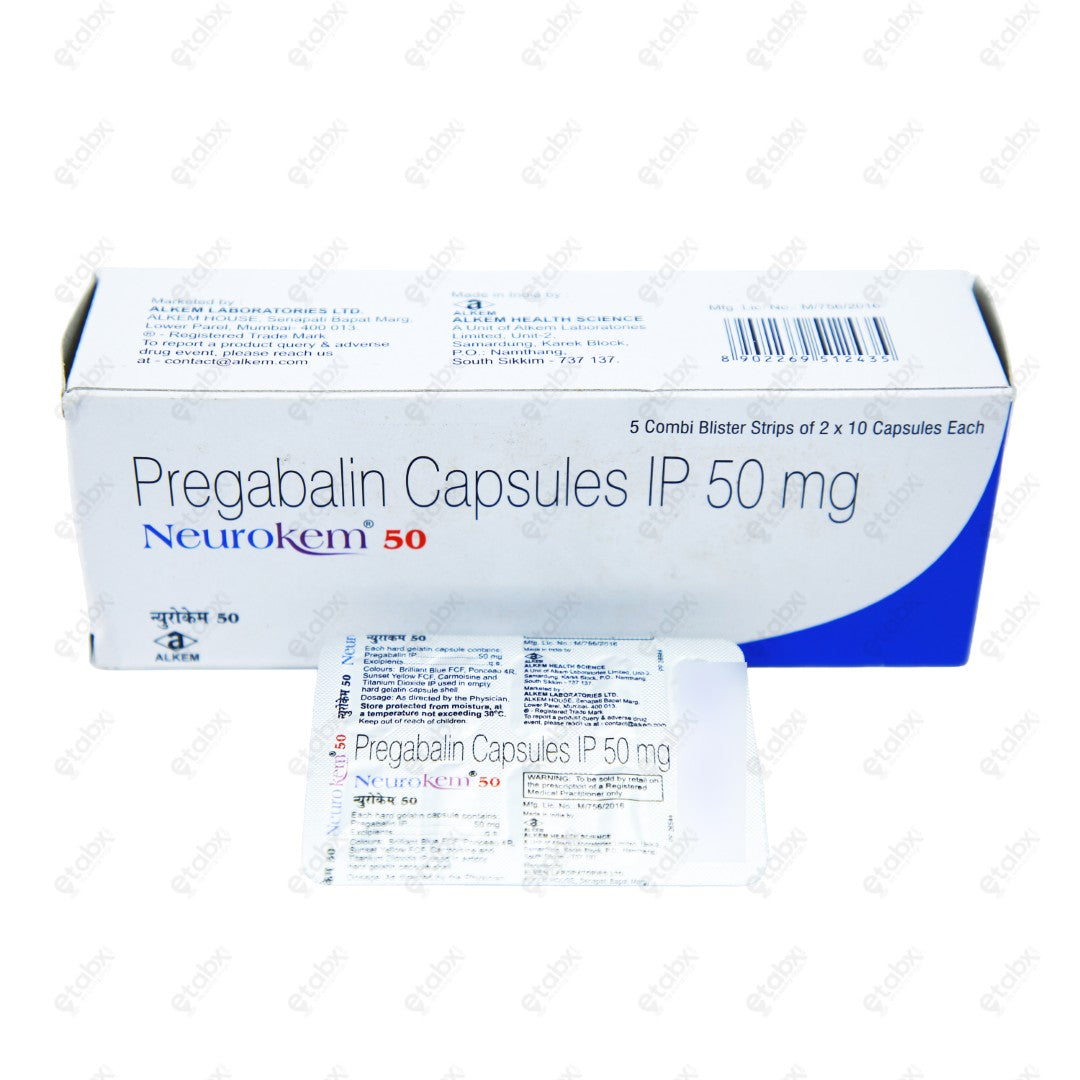 NEUROKEM 50mg Capsules (10's)