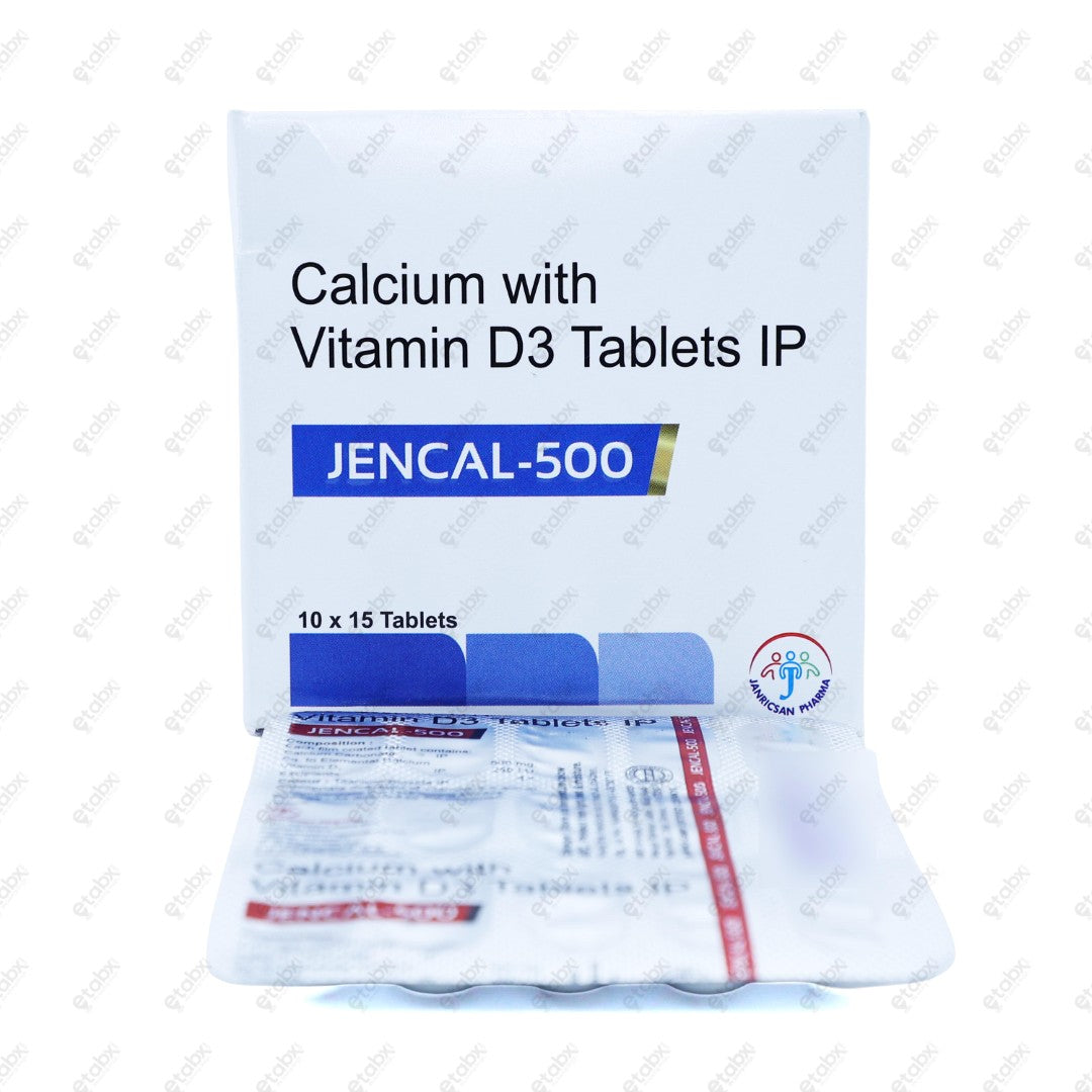 Jencal 500mg Calcium Tablets 15's