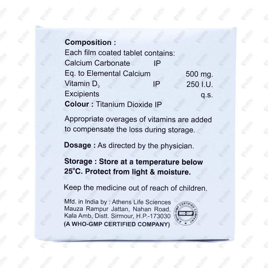 Jencal 500mg Calcium Tablets 15's