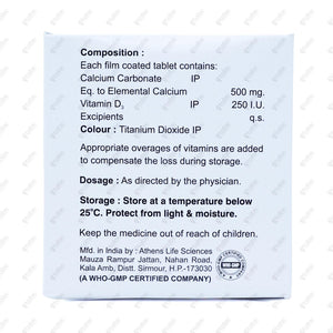Jencal 500mg Calcium Tablets 15's