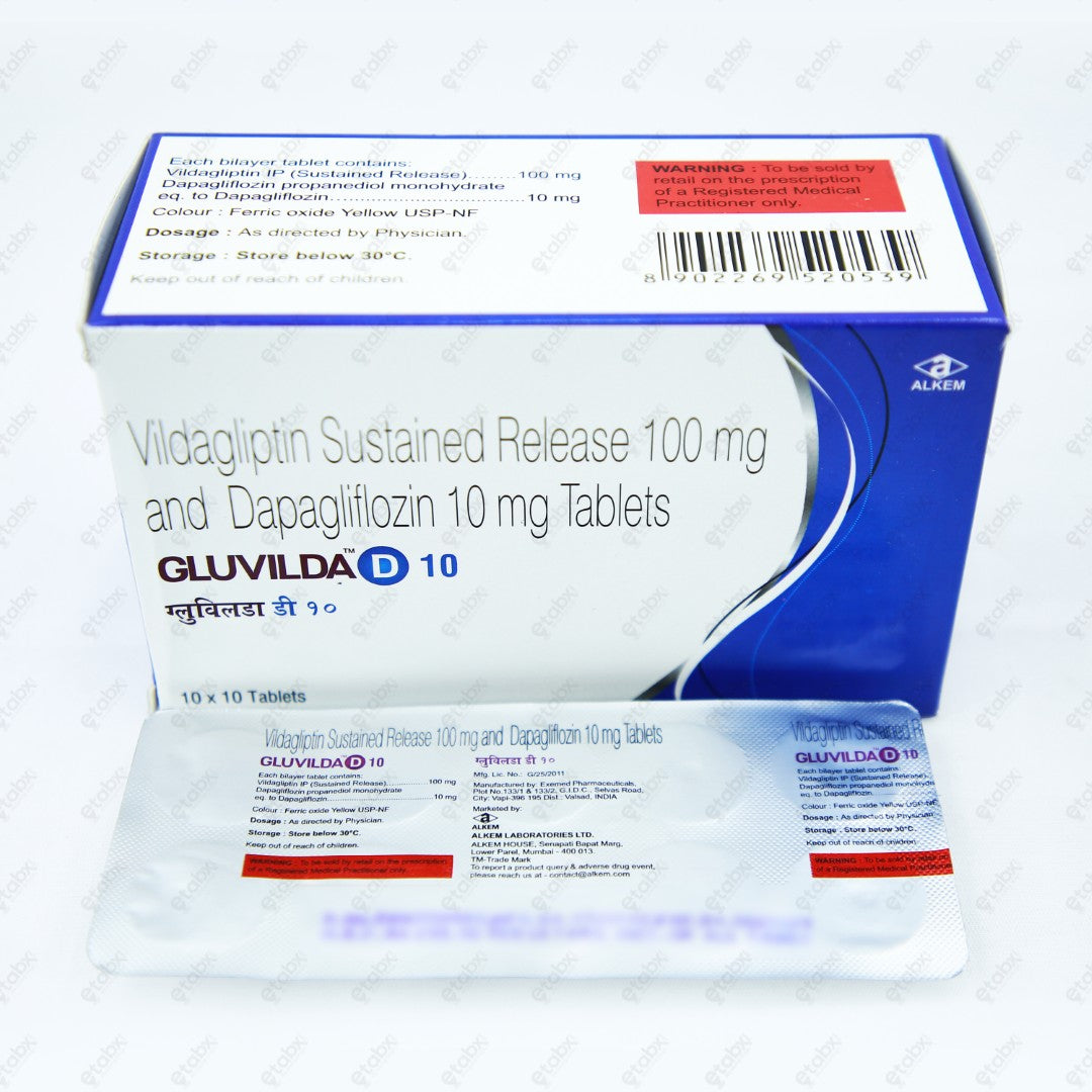 GLUVILDA D 10MG Tablets 10'S