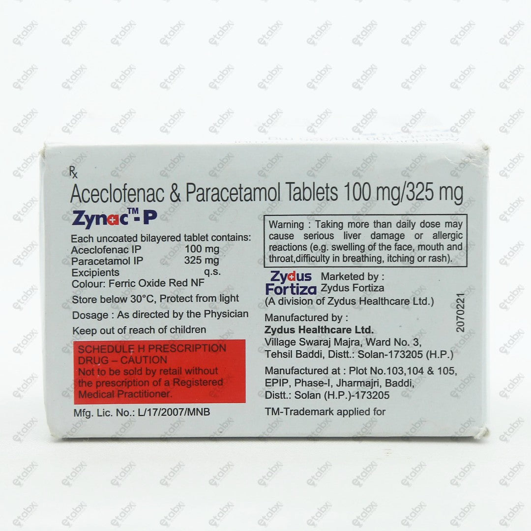 Zynac P Tablet 10's