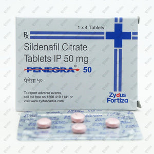 Penegra 50mg Tablet 4's