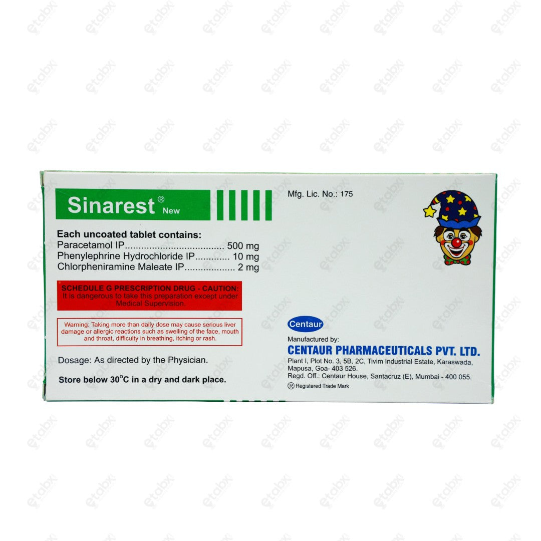 SINAREST (NEW) Tablet 15