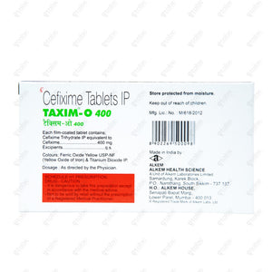 TAXIM O 400mg Tablet 10's
