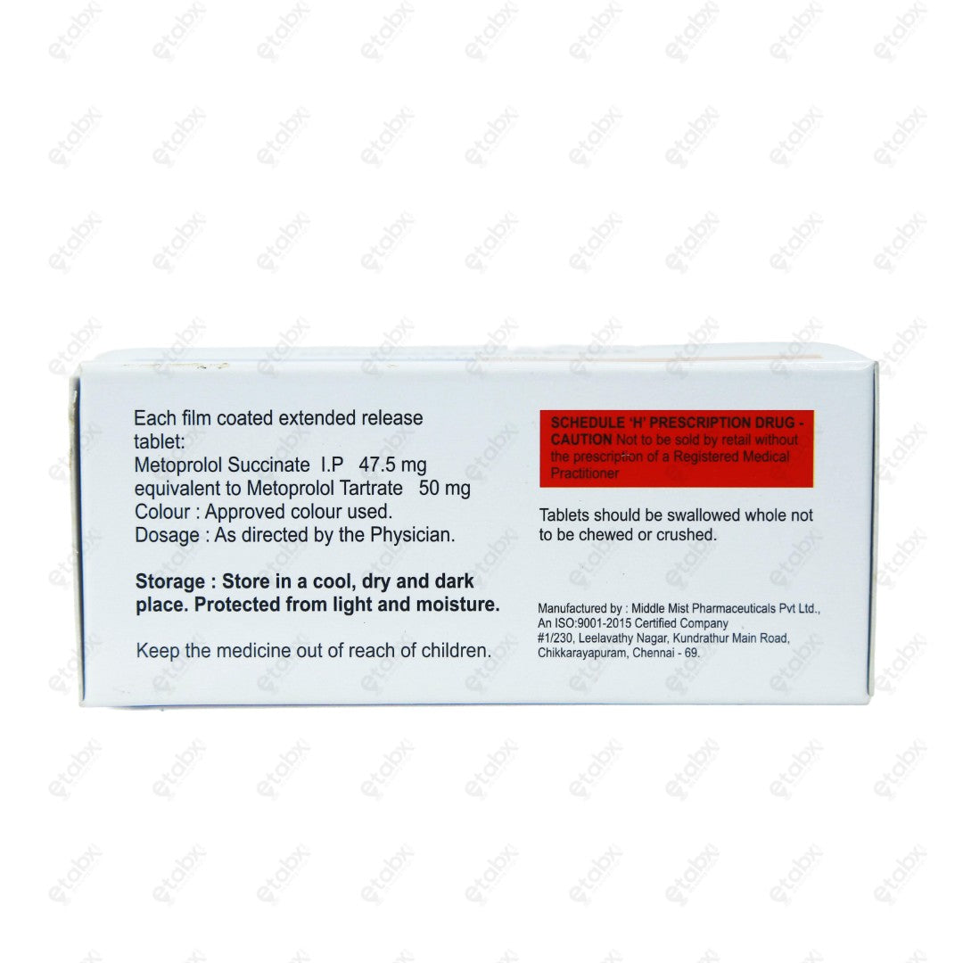 Metohil ER 50mg Tablets 10'S