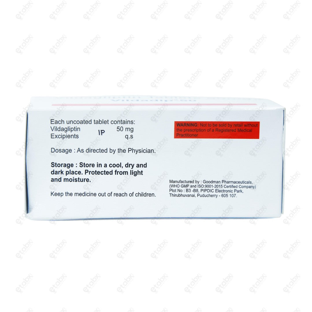Vildadip 50mg Tablet 10's