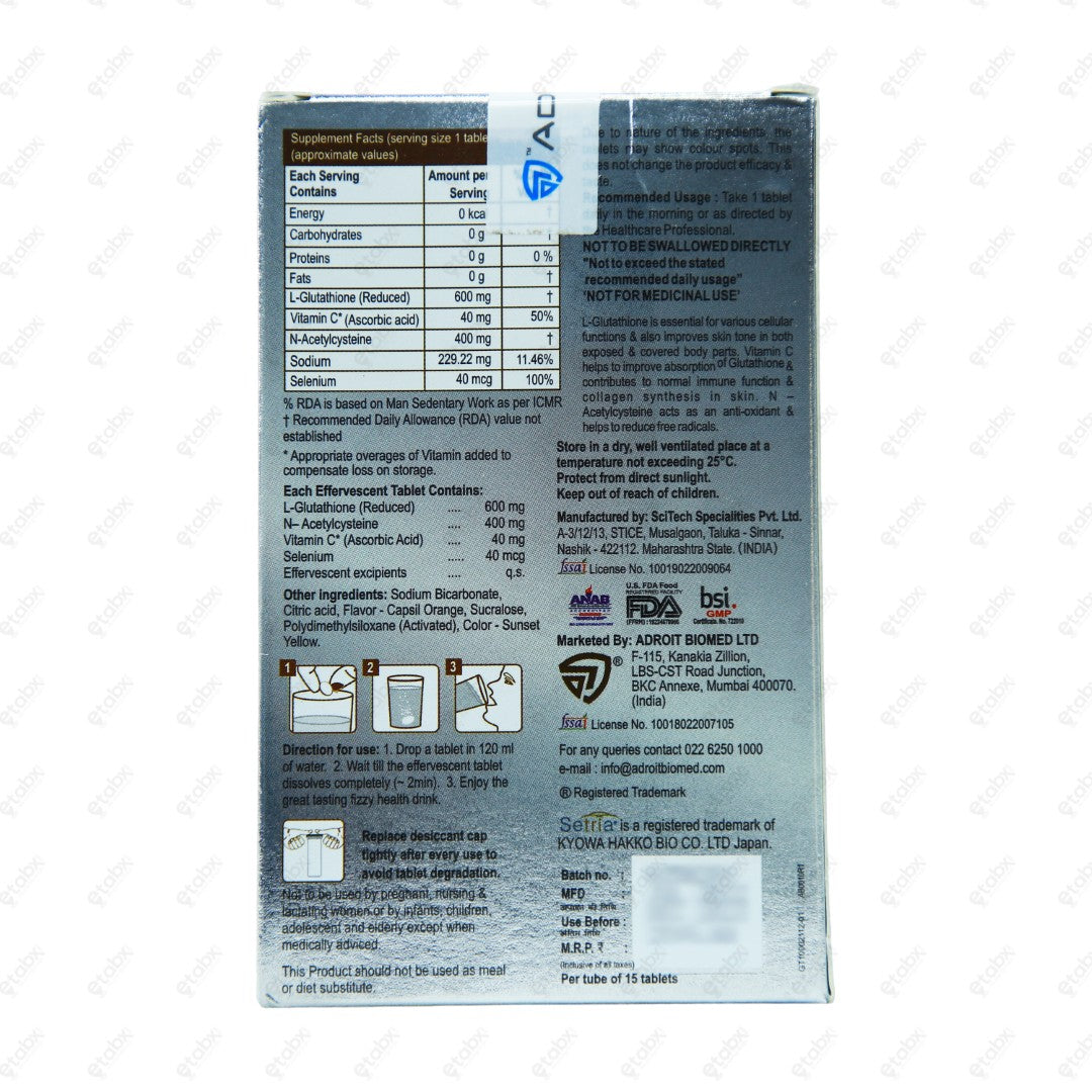 Glutone 1000mg Tablet 15's