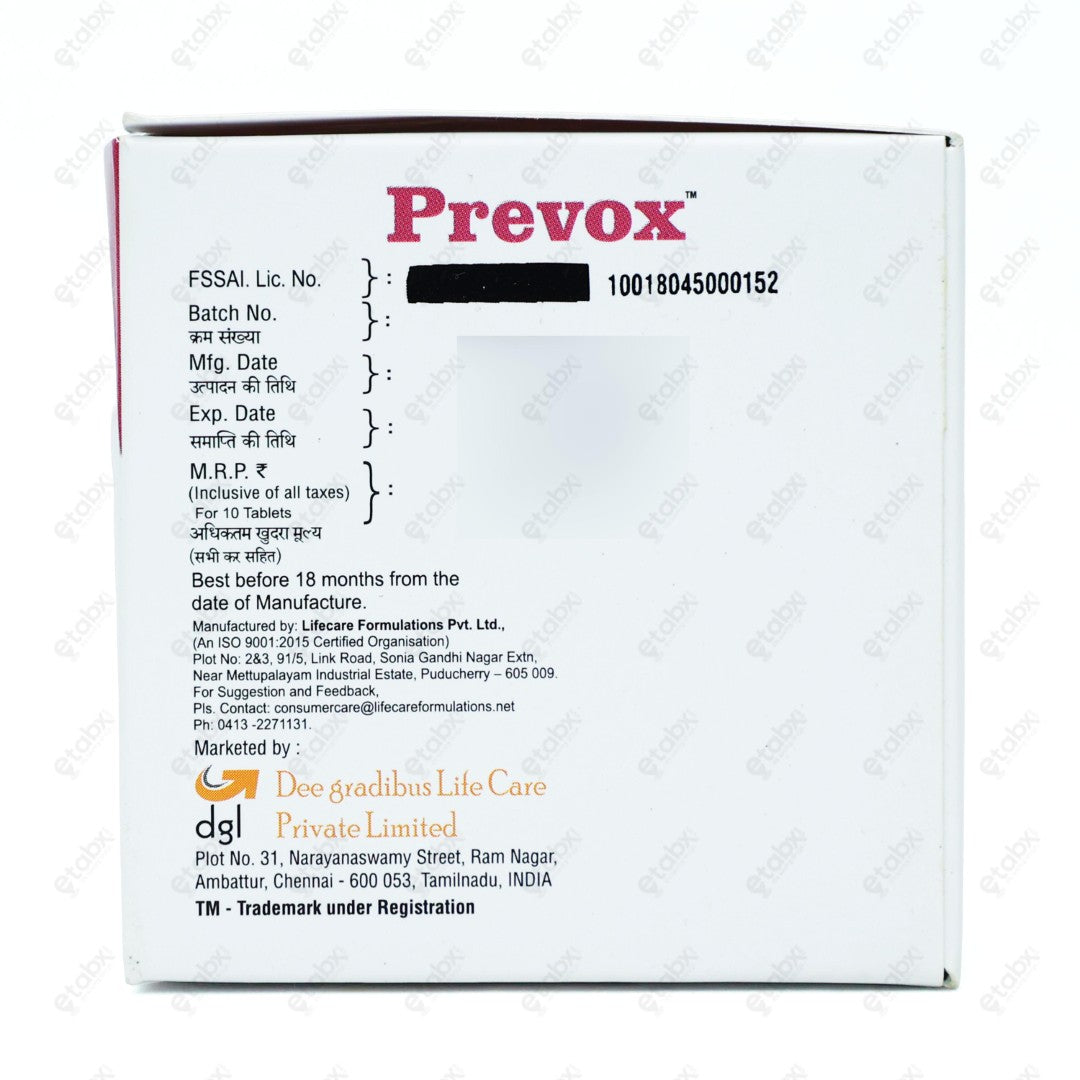Prevox Tablet 10's