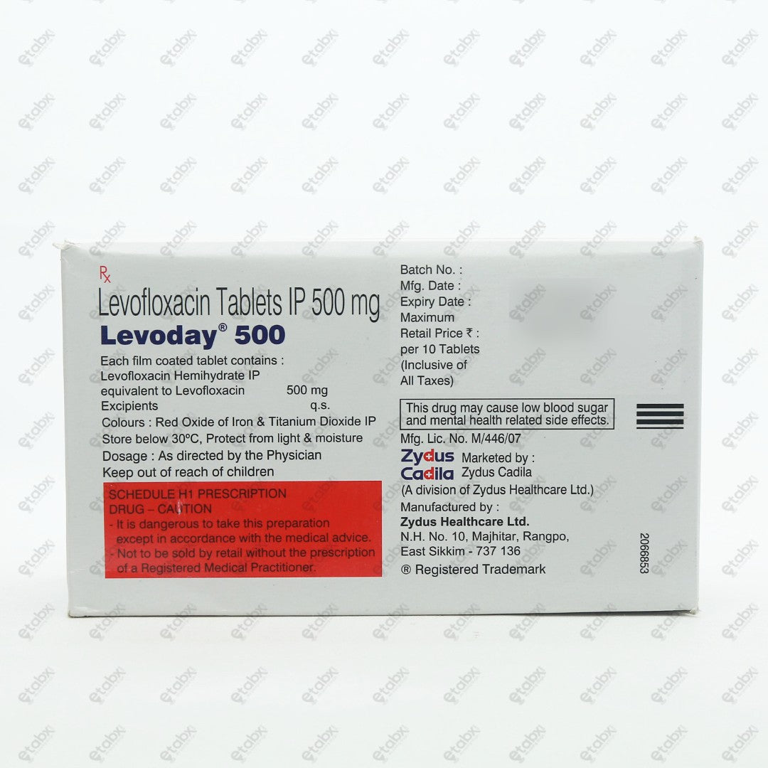 Levoday 500mg Tablet 10's