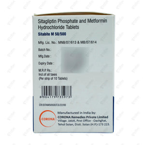 Sitabite M 50/500mg Tablet 10's