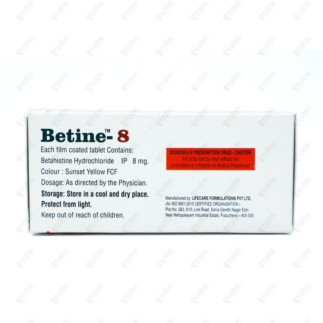 Betine 8mg Tablet 10's