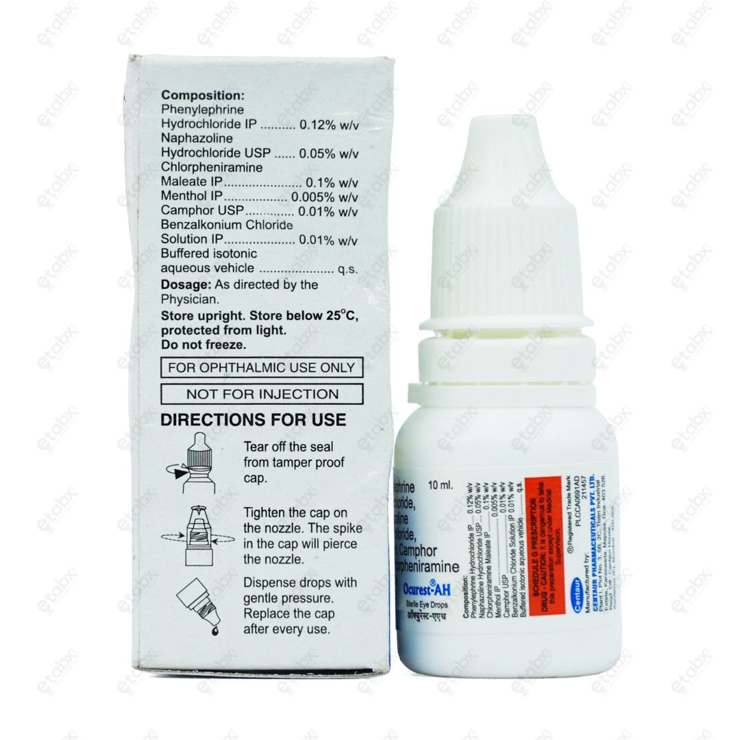 Ocurest AH Anti-Allergic Eye Drops 10ml