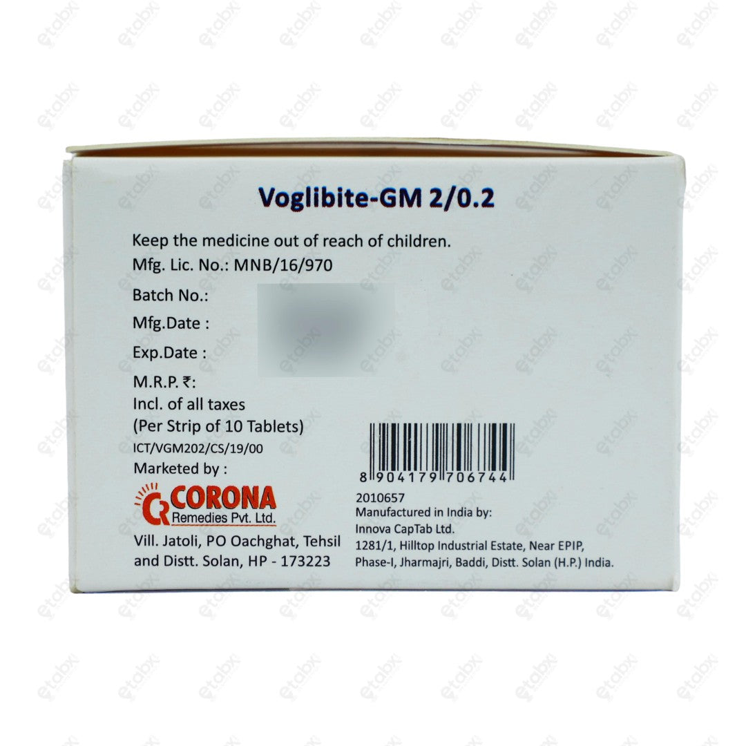 VOGLIBITE GM 2/0.2mg Tablet 10