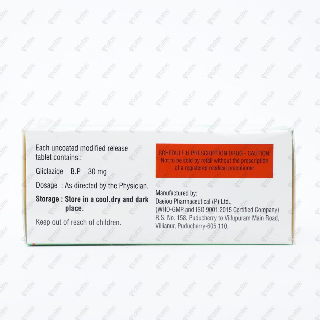 Diaclide 30 MR Tablets 10's