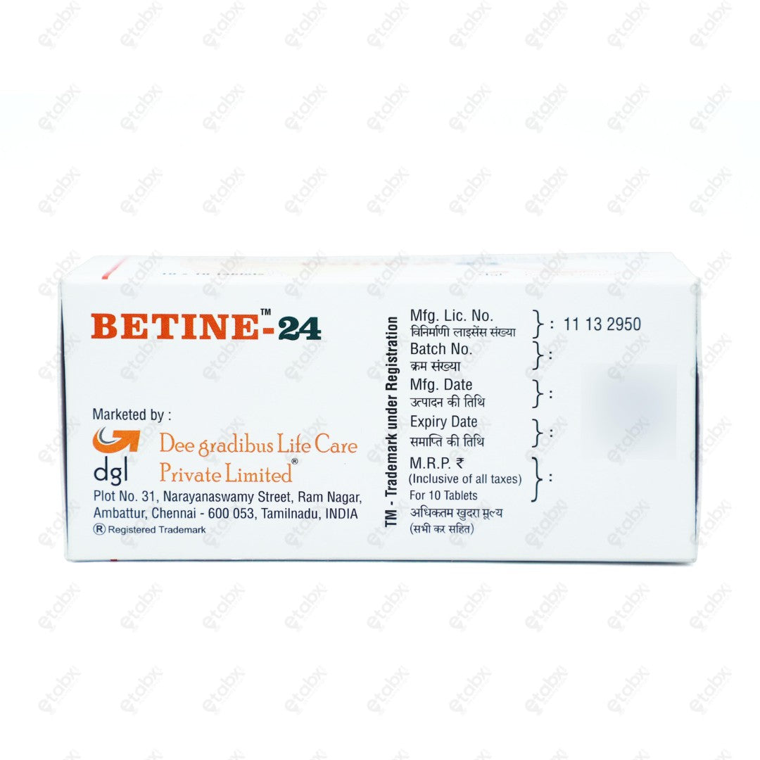 Betine 24mg Tablet 10's