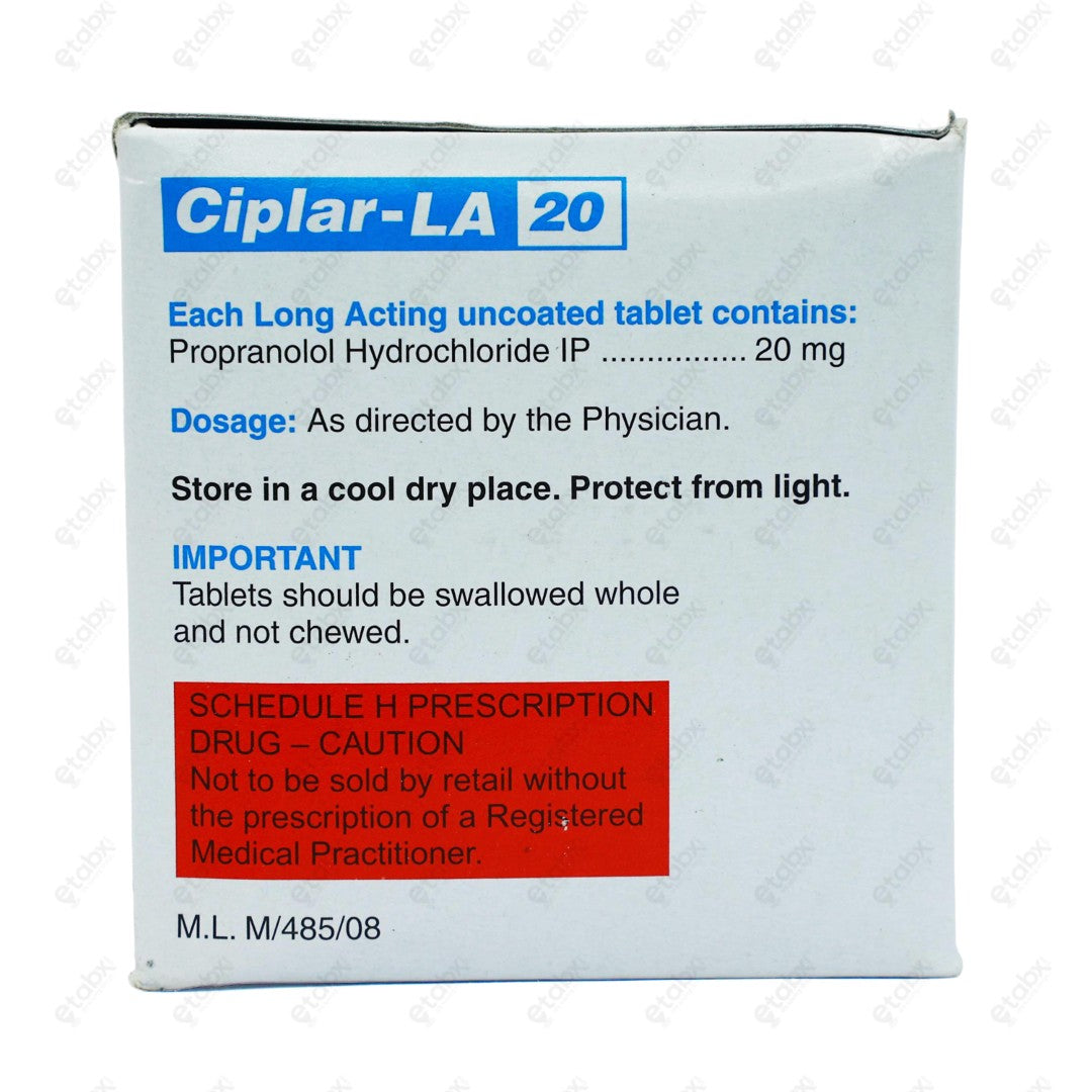Ciplar LA 20mg Tablets 15's