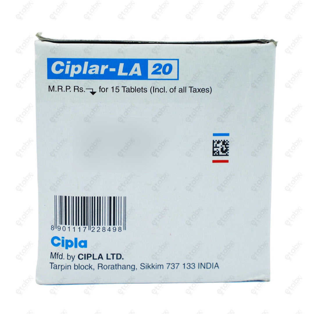 Ciplar LA 20mg Tablets 15's