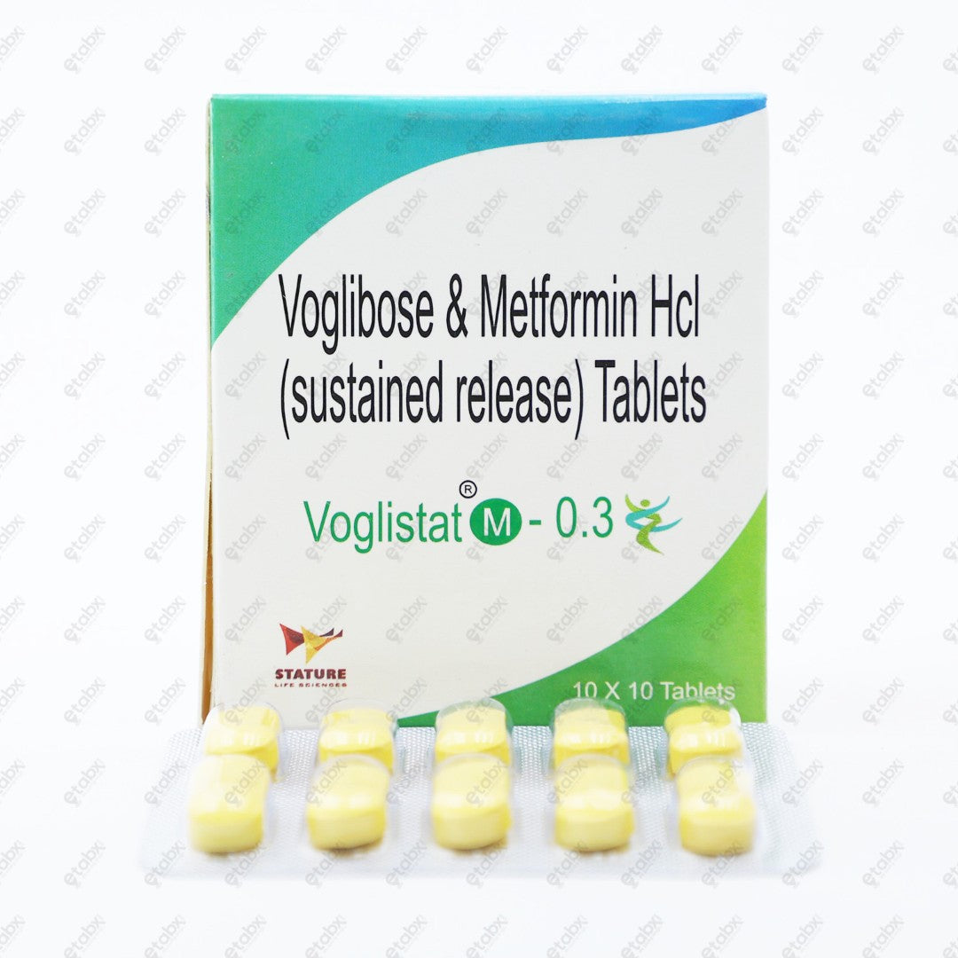 VOGLISTAT M 0.3 Tablet 10's