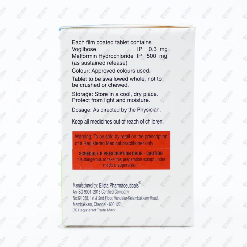 VOGLISTAT M 0.3 Tablet 10's