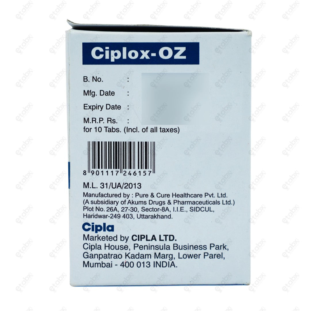 Ciplox OZ Tablet 10's