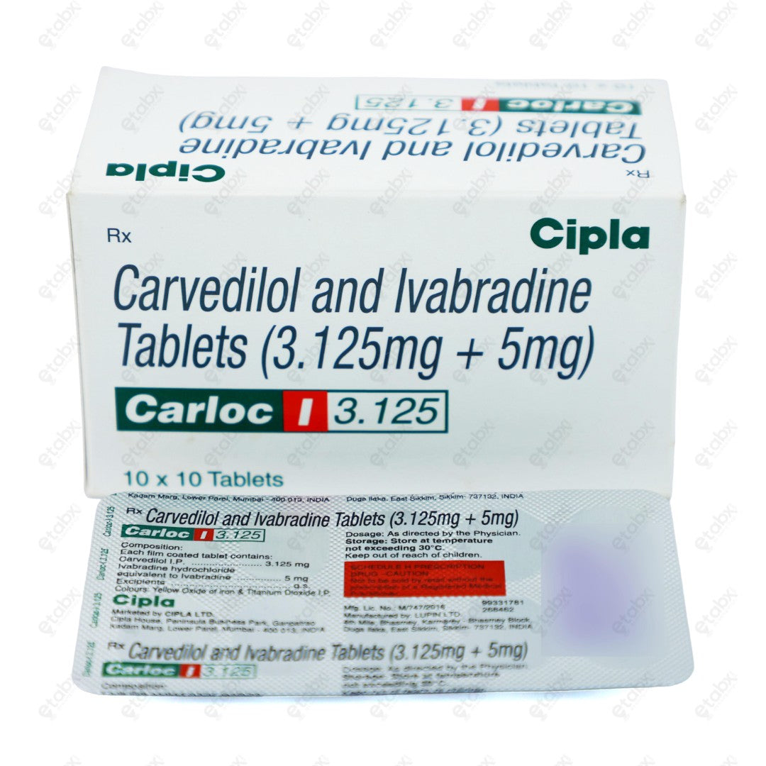 Carloc 3.125mg Tablet 15 Tablets