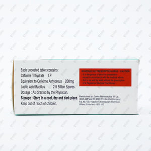 Cefzia 200mg Tablet 10's