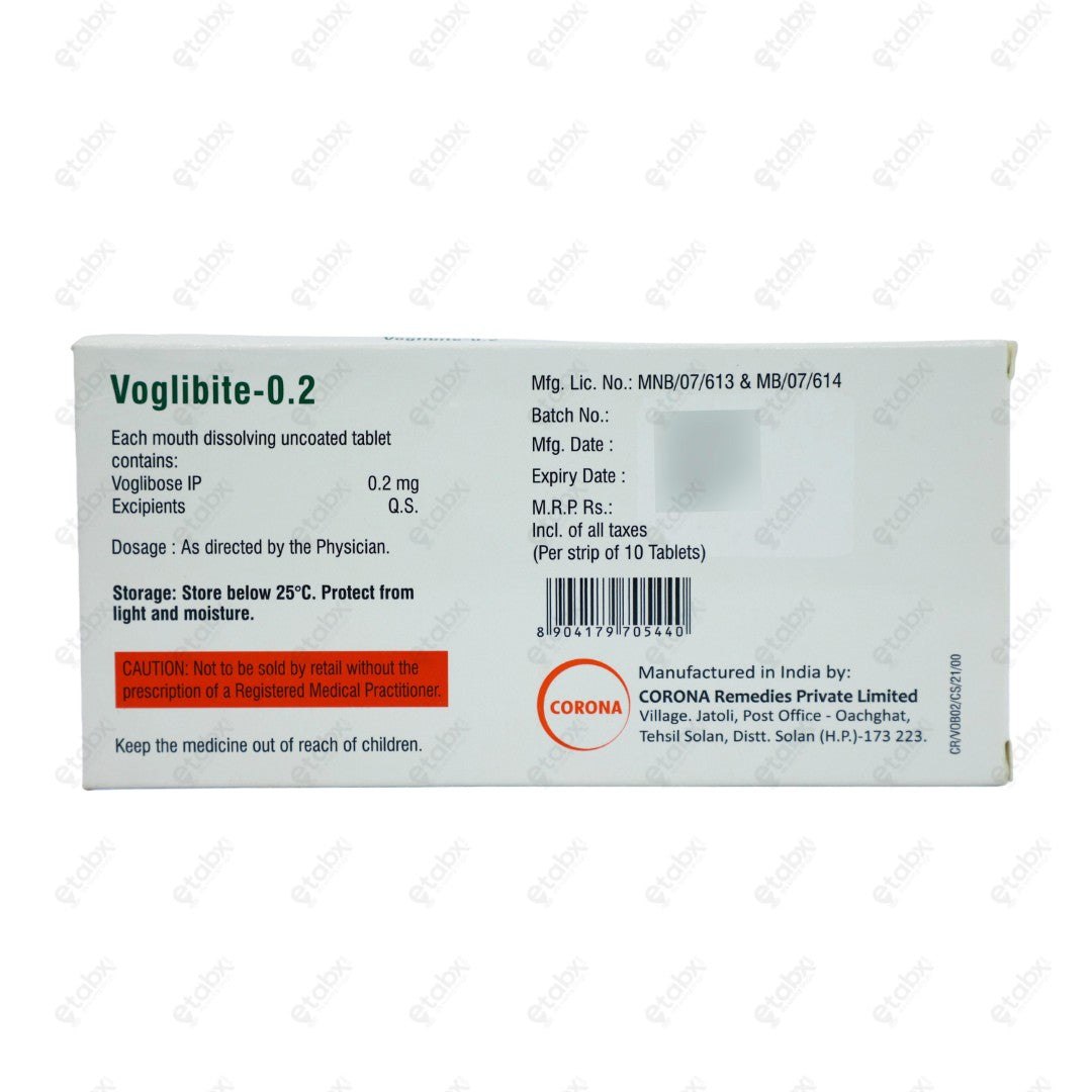 Voglibite 0.2mg Tablet 10's