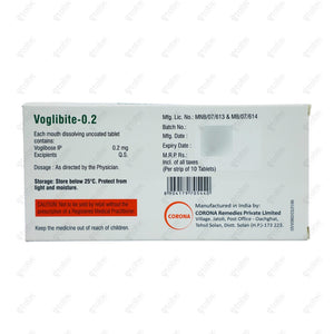 Voglibite 0.2mg Tablet 10's