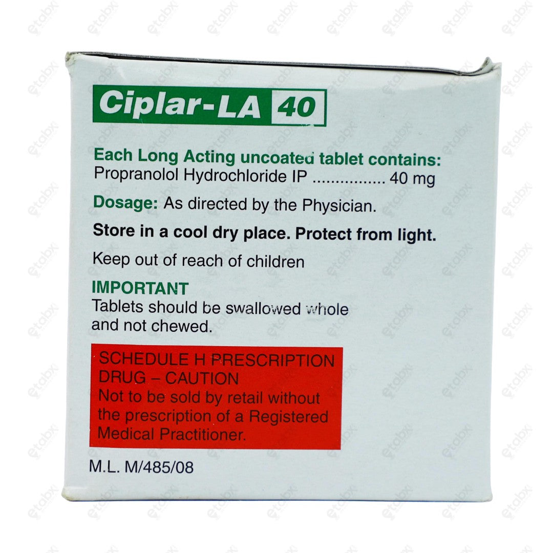 Ciplar LA 40mg Tablet 15's